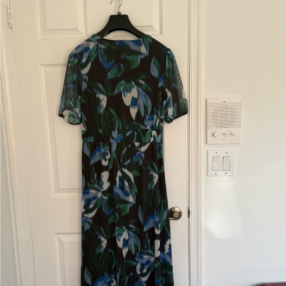 Harlow & Rose Green and Blue Short Sleeve Dress Nwt - Picture 6 of 16